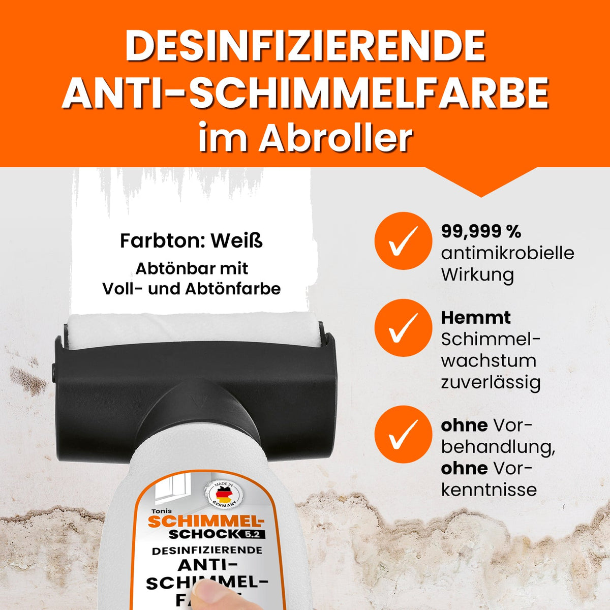 Tonis Schimmelschock – Farbroller mit grafischen Anwendungshinweisen
