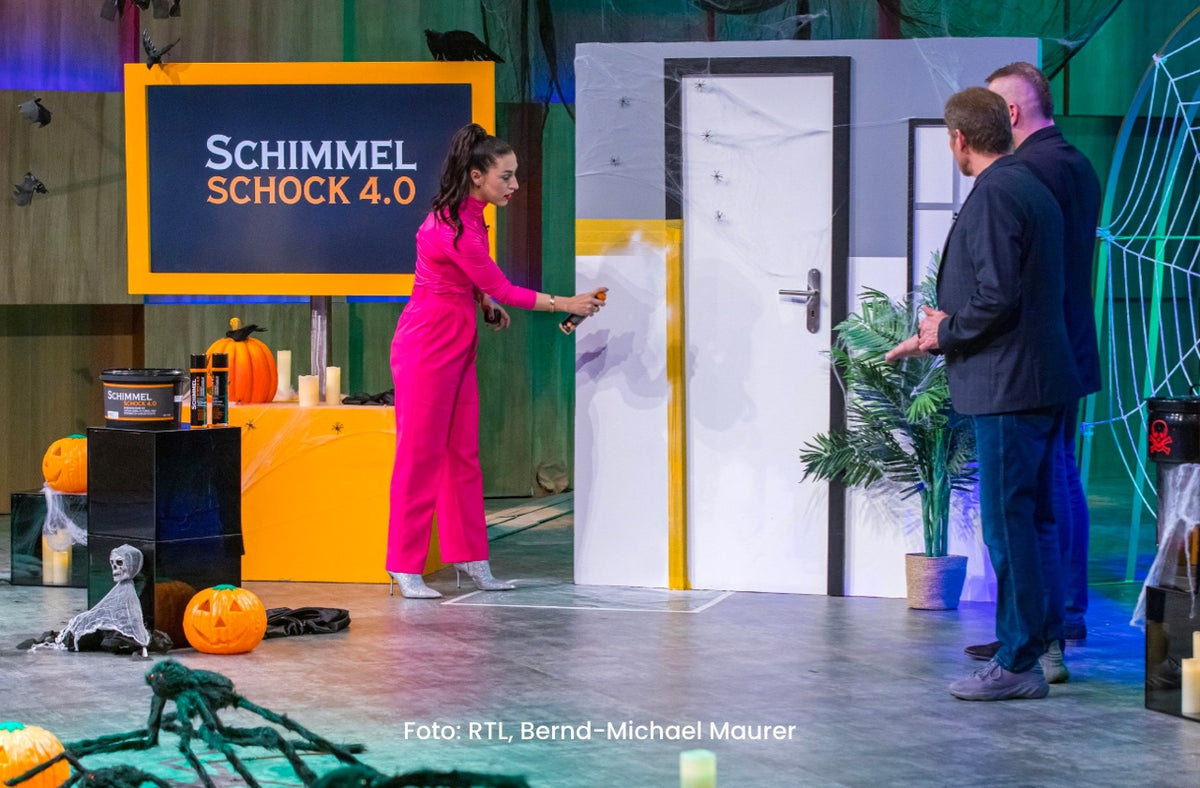 Vorführung von Schimmelschock während des TV-Auftritts bei Die Höhle der Löwen im Jahr 2023
